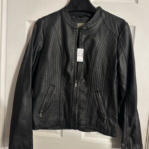 Maurices Quilted Black Faux Leather Jacket